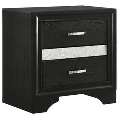 Melody Upholstered 2-drawer Nightstand Grey