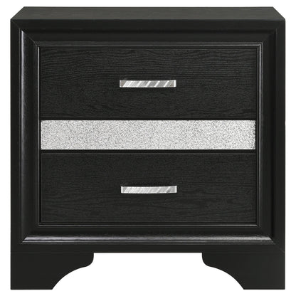 Melody Upholstered 2-drawer Nightstand Grey