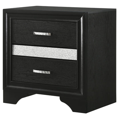 Melody Upholstered 2-drawer Nightstand Grey