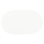 Retro Oval 60-inch Wood Top Dining Table White and Chrome