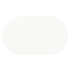 Retro Oval 60-inch Wood Top Dining Table White and Chrome