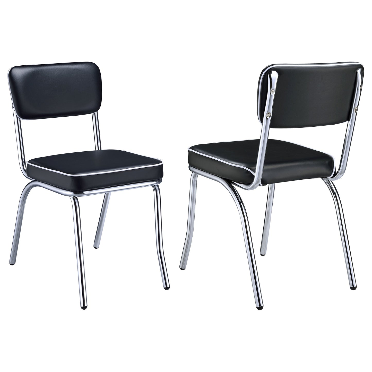 Retro Upholstered Dining Side Chair (Set of 2)