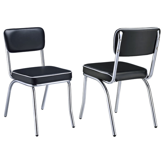 Retro Upholstered Dining Side Chair (Set of 2)