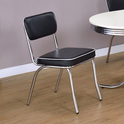Retro Upholstered Dining Side Chair (Set of 2)