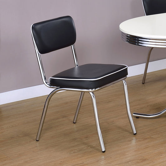 Retro Upholstered Dining Side Chair (Set of 2)