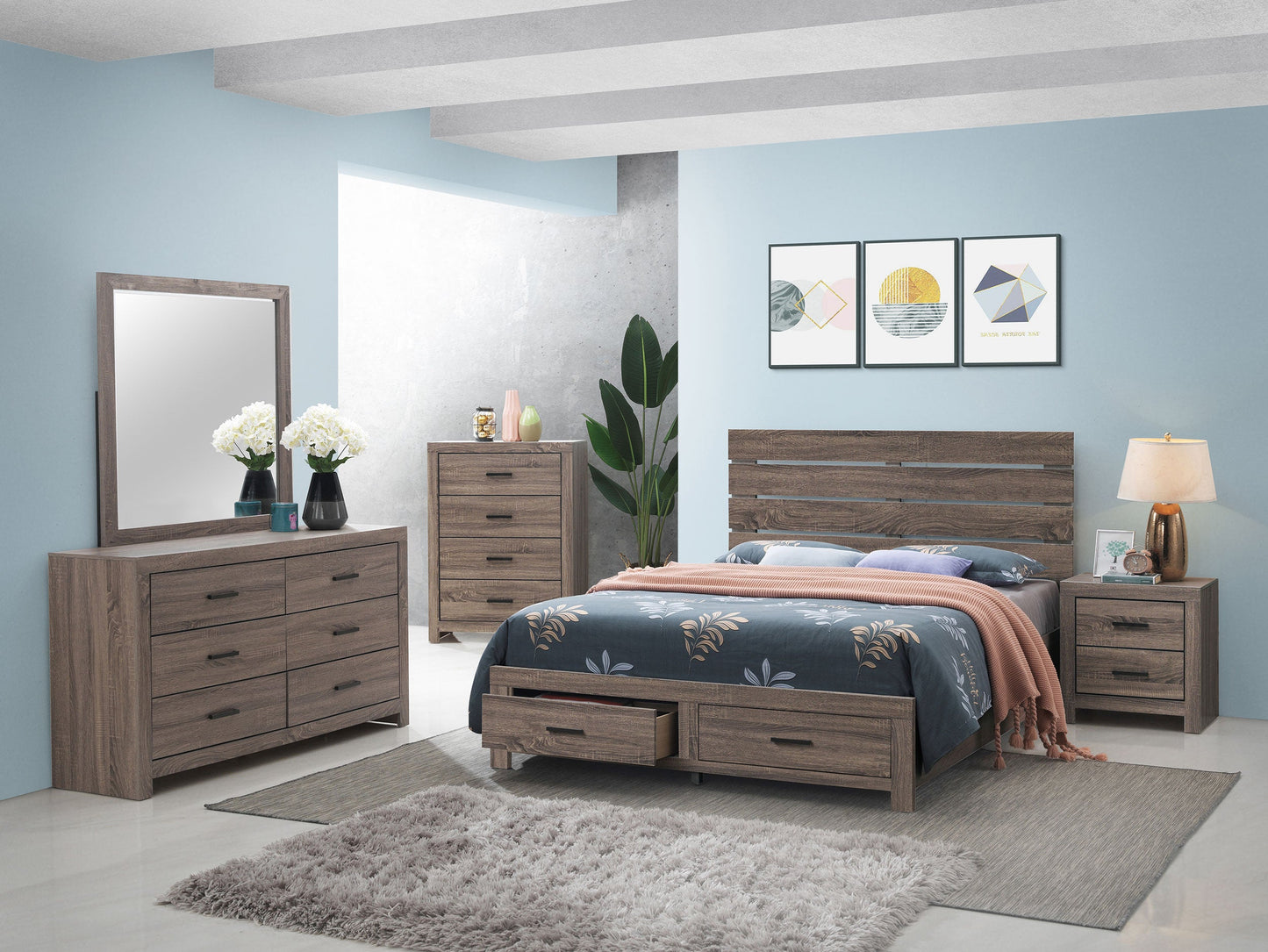Brantford  Bedroom Set Barrel Oak