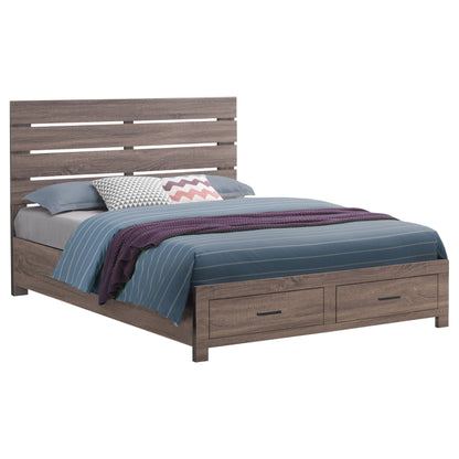 Brantford Wood Panel Bed Barrel Oak