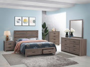 Cama con paneles de madera Brantford de roble barril