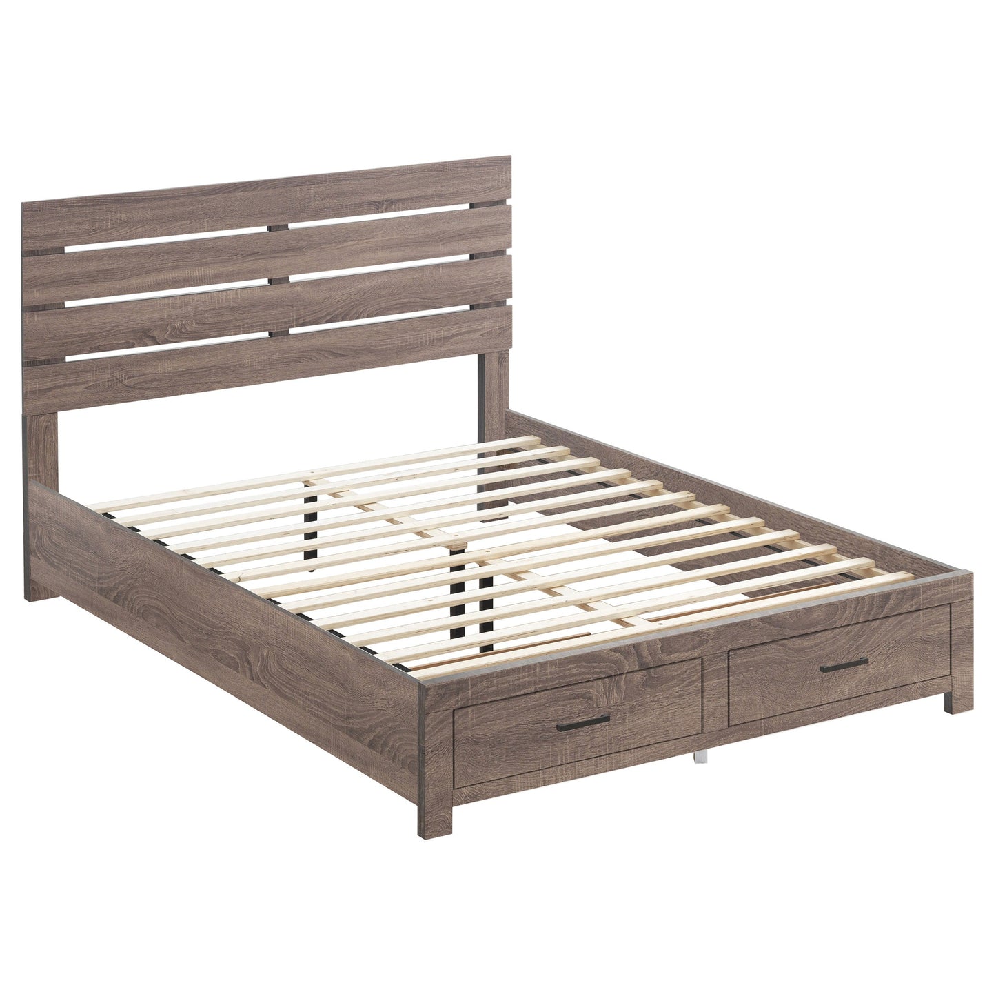 Brantford Wood Panel Bed Barrel Oak