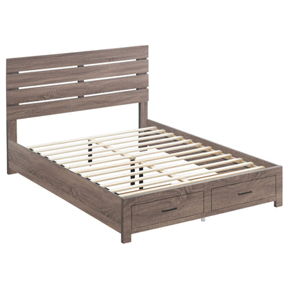 Brantford Wood Panel Bed Barrel Oak