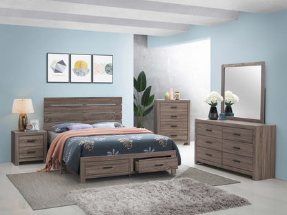 Brantford Wood Panel Bed Barrel Oak