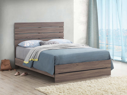 Brantford Wood Panel Bed Barrel Oak