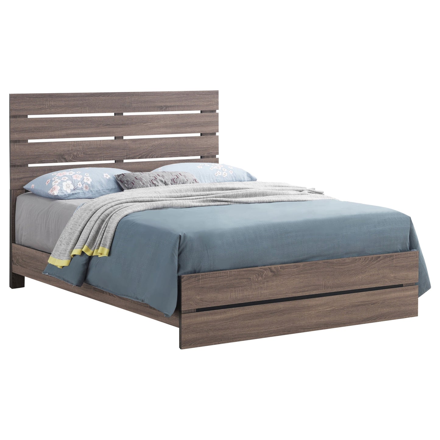 Brantford Wood Panel Bed Barrel Oak