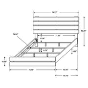 Cama con paneles de madera Brantford de roble barril