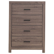 Cómoda de dormitorio Brantford de 4 cajones en roble barril