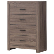 Cómoda de dormitorio Brantford de 4 cajones en roble barril