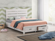 Cama con paneles de madera Brantford de roble barril