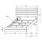 Cama con paneles de madera Brantford de roble barril
