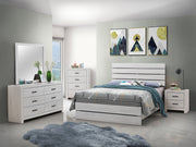 Cama con paneles de madera Brantford de roble barril