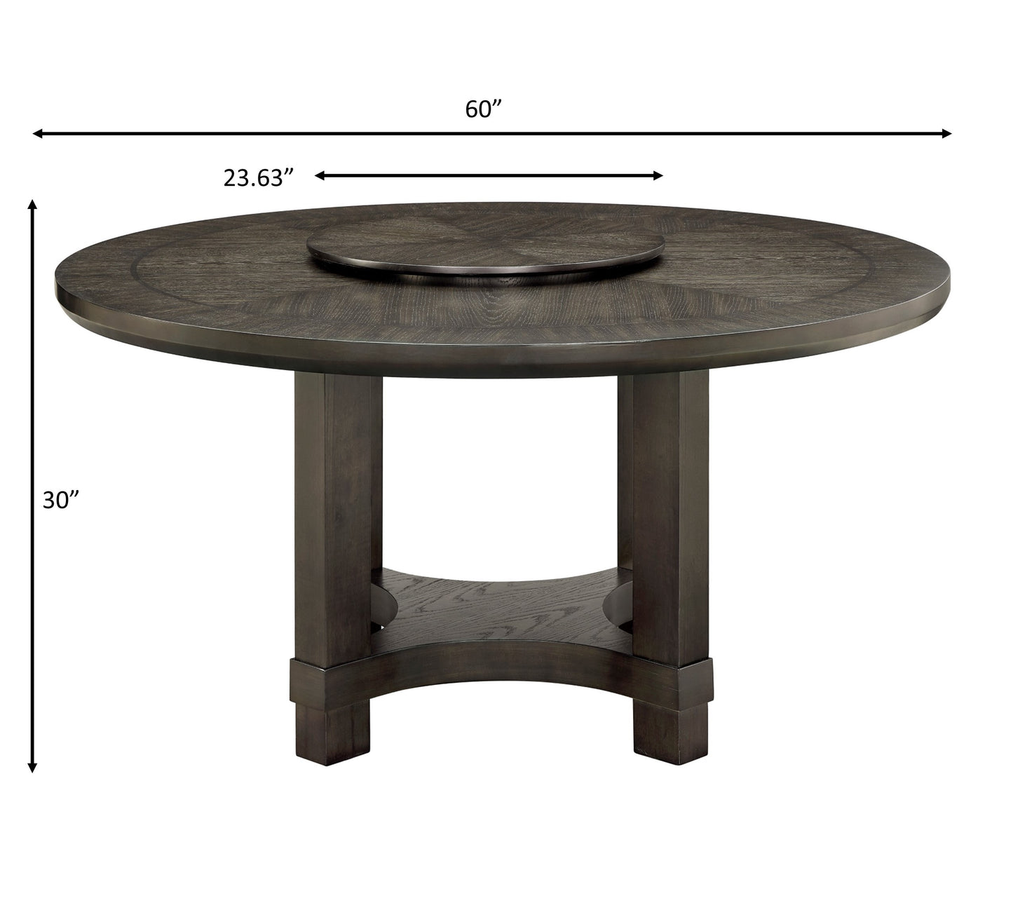 Jeffries Round Table W/ Lazy Susan