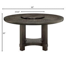 Jeffries Round Table W/ Lazy Susan