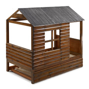 Log Cabin Low Loft with Trundle