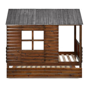 Log Cabin Low Loft with Trundle