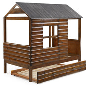 Log Cabin Low Loft with Trundle