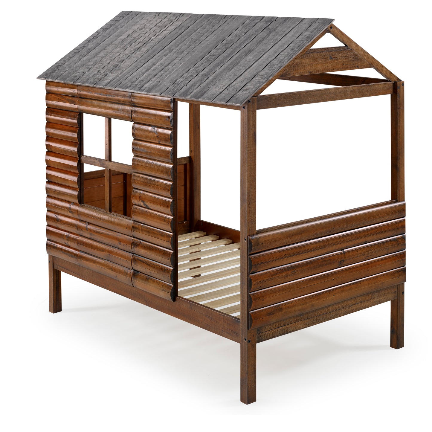Log Cabin Low Loft Bed