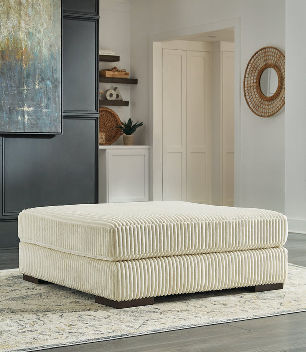 Lindyn Oversized Ivory Accent Ottoman