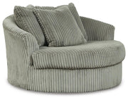 Lindyn Super Chaise with Oversized Swivel Chair