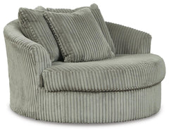Lindyn Super Chaise with Oversized Swivel Chair