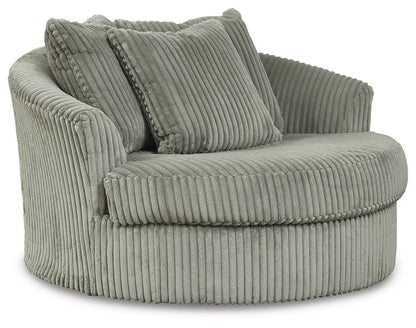 Lindyn Super Chaise with Oversized Swivel Chair