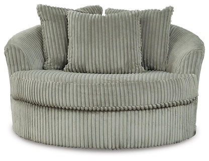 Lindyn Super Chaise with Oversized Swivel Chair