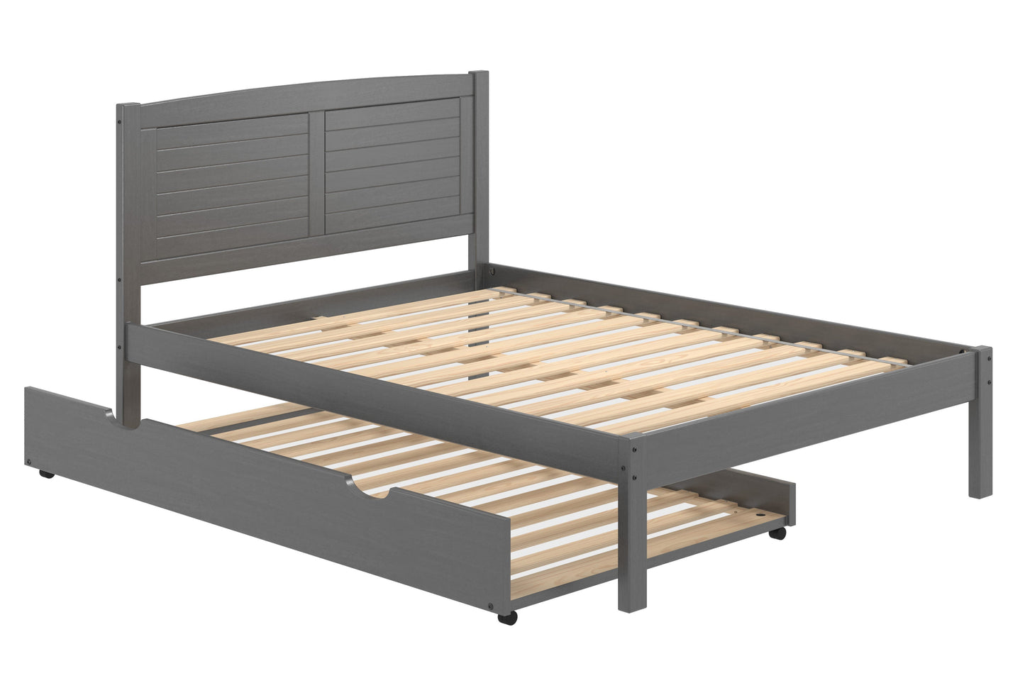Louver Bed with Twin Trundle