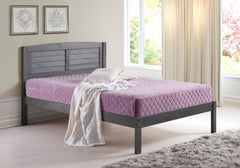 Louver Antique Grey Bed