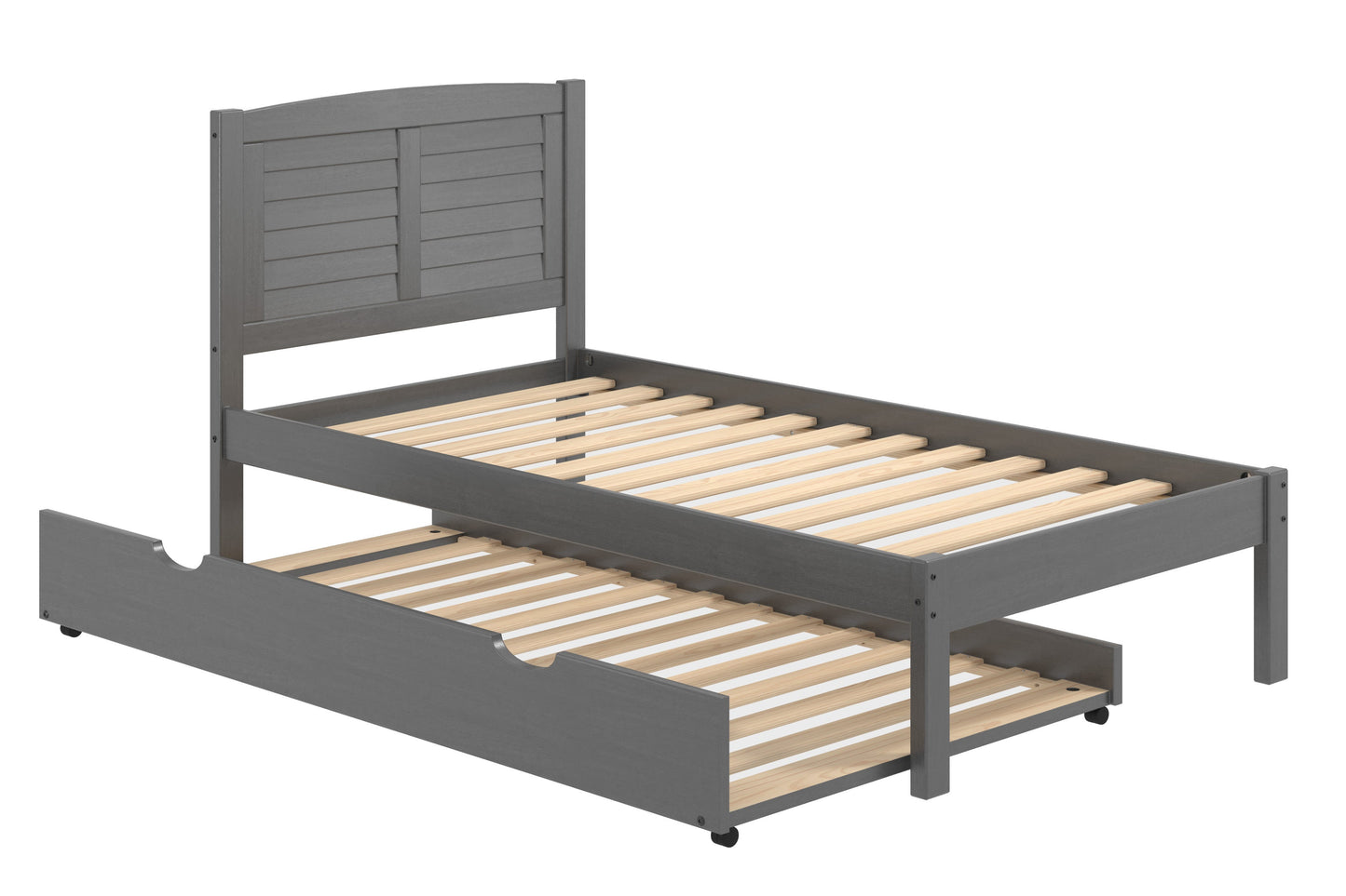 Louver Bed with Trundle