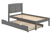 Louver Bed with Trundle