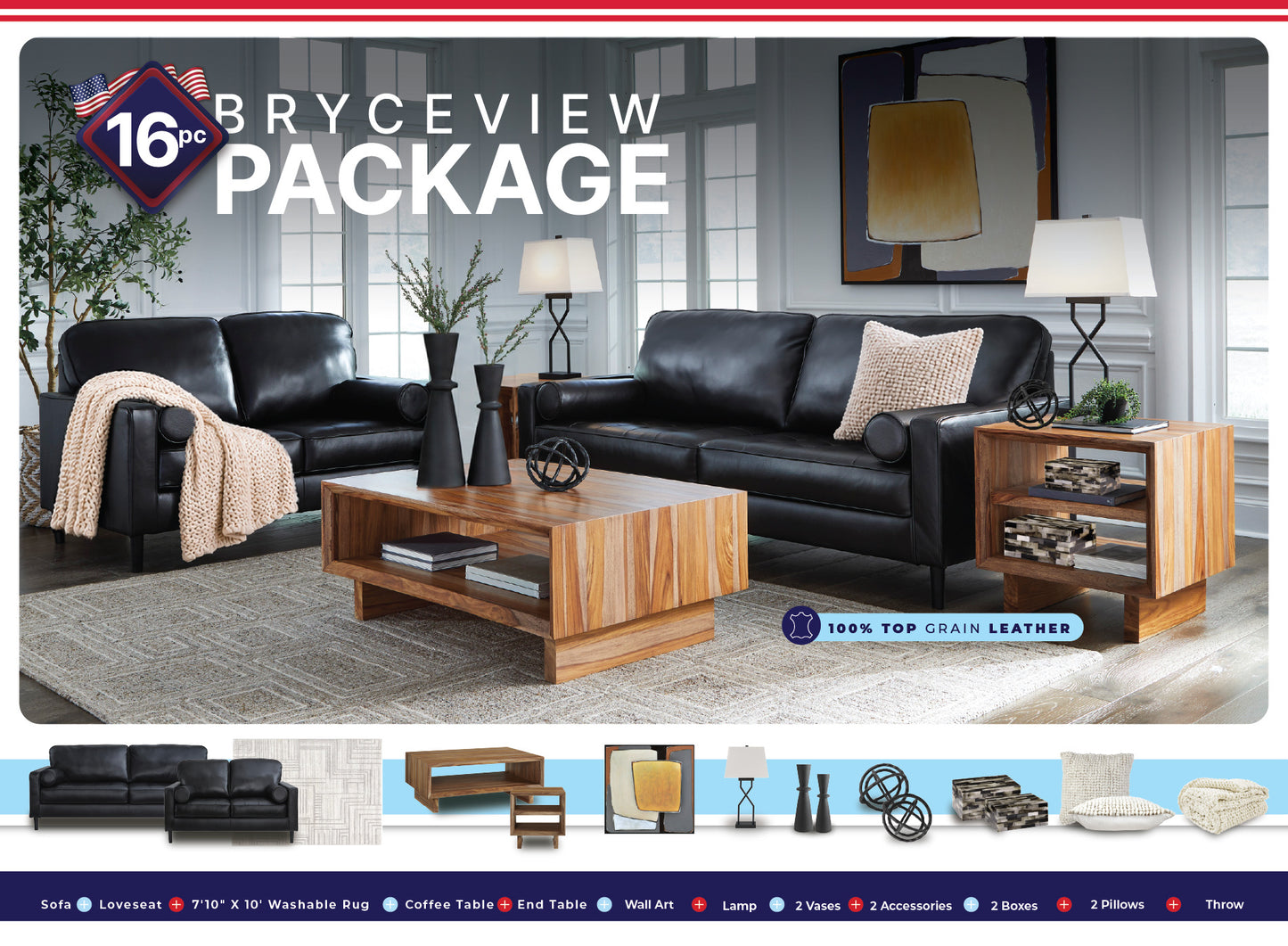 Bryceview Living Room 16PC Package