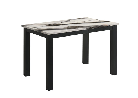 Resia Dining Table-Faux Marble