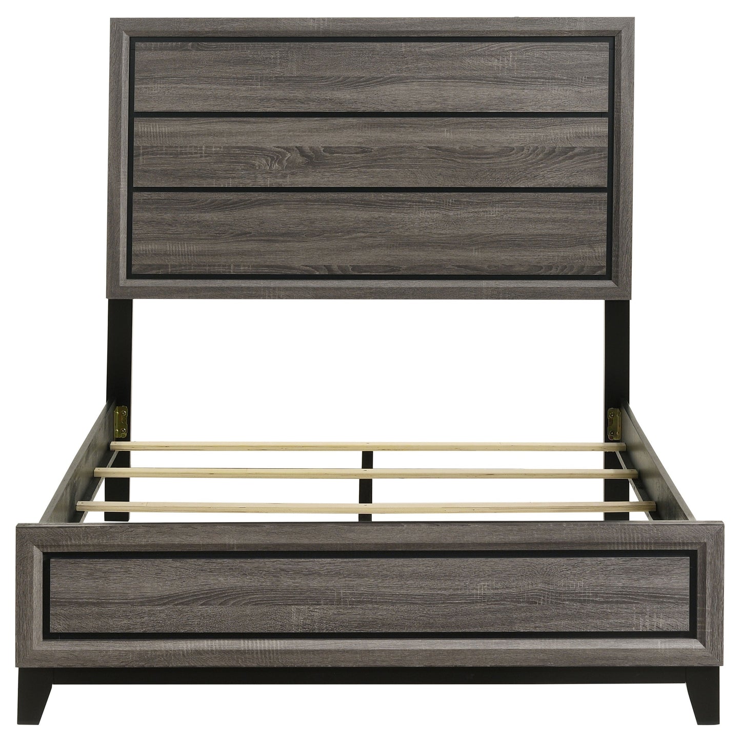 Watson Wood  Panel Bed Grey Oak