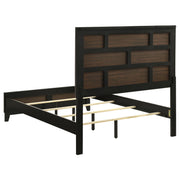 Cama con paneles de madera Watson de roble gris