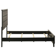 Cama con paneles de madera Watson de roble gris