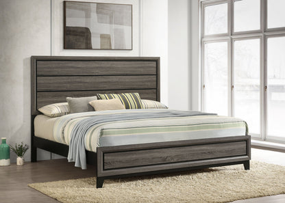 Watson Wood  Panel Bed Grey Oak