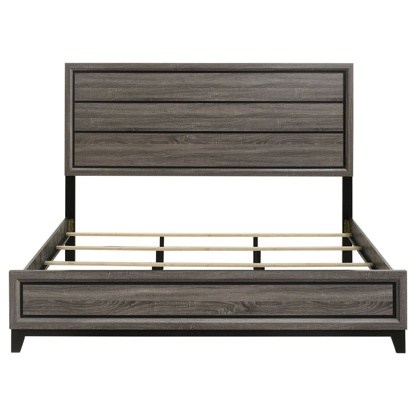 Watson Wood  Panel Bed Grey Oak