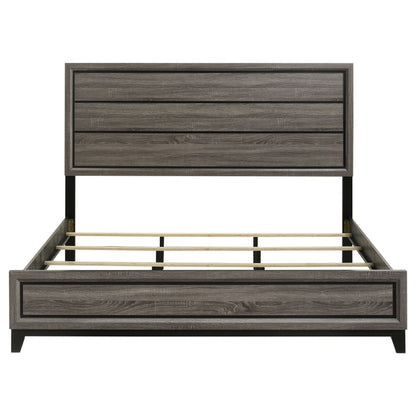 Watson Wood  Panel Bed Grey Oak