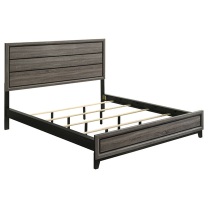 Watson Wood  Panel Bed Grey Oak