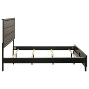 Cama con paneles de madera Watson de roble gris