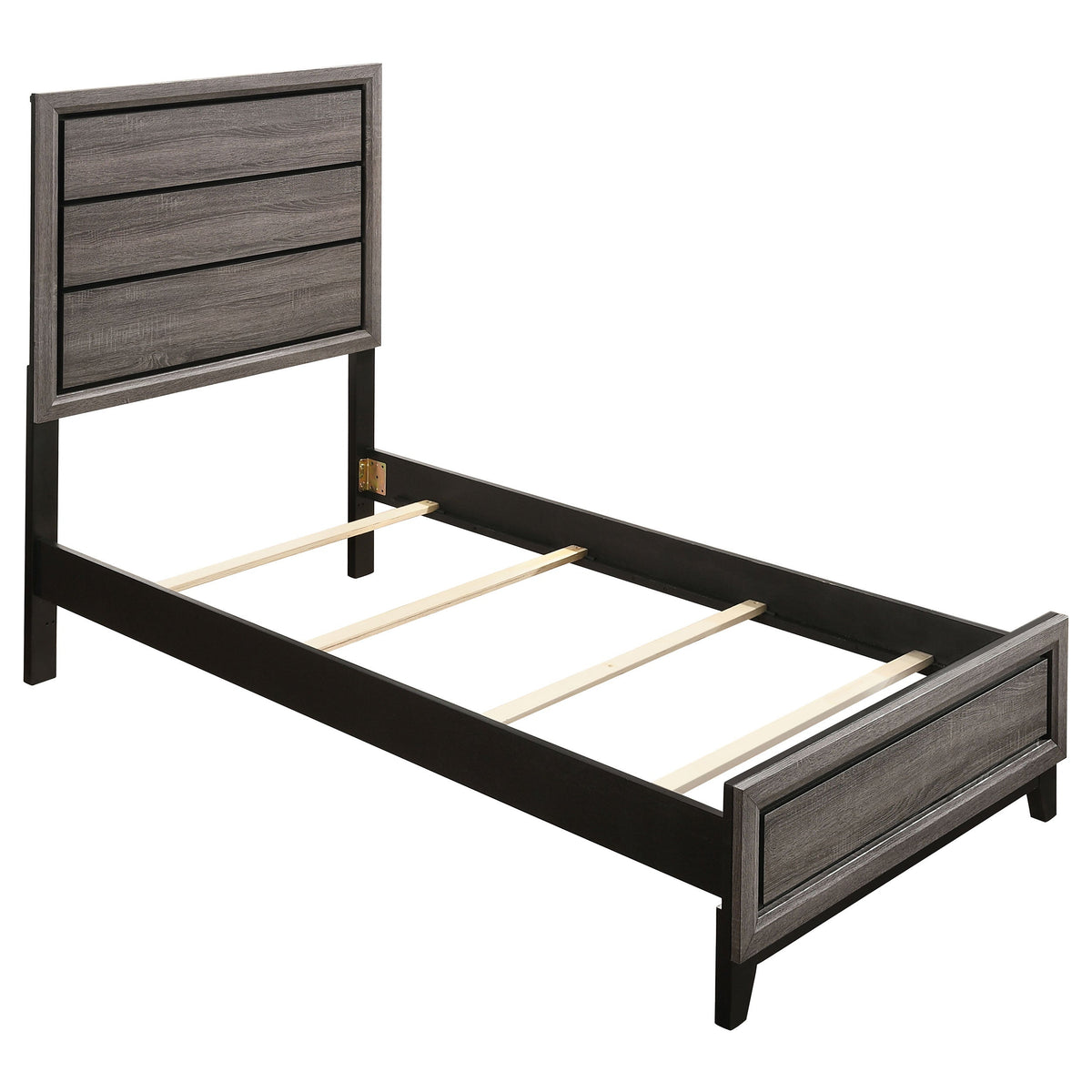 Watson Wood  Panel Bed Grey Oak