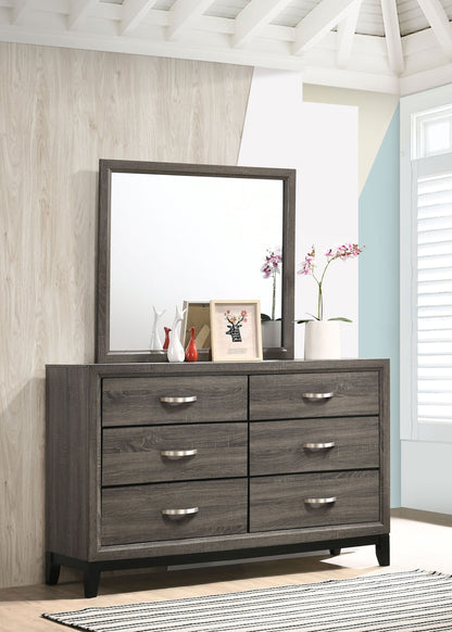 Watson 6-drawer Dresser Grey Oak